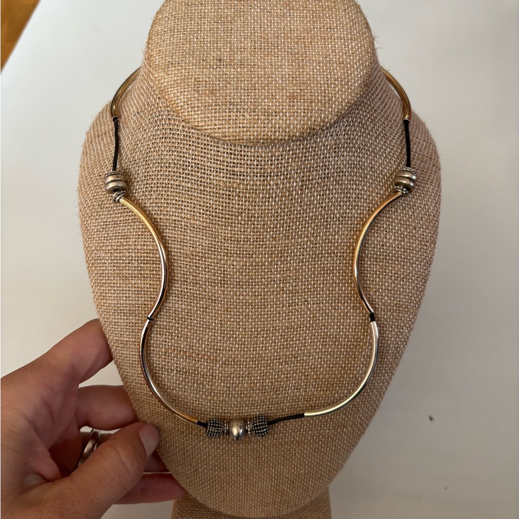 Lizzy James Beaded Statement Necklace Silver Plated Handmade Artisan Jewelry Usa 38$